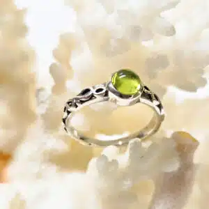 PERIDOT - Bague en Argent 925/1000 - Taille 51