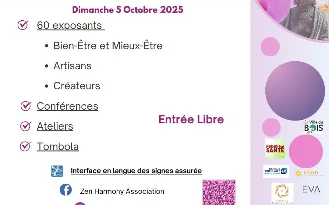 🧘Pierres d’Émotions  à la 1ère édition du Salon Bien-Etre de La ville du Bois, le 5 Octobre !