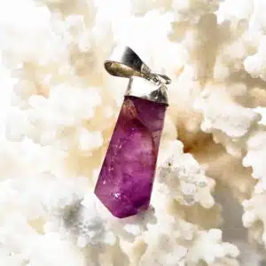 FLUORITE BANDE - Très beau pendentif en forme de Prisme