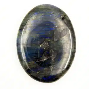 LABRADORITE Bleue - Très beau galet plat de 10,5 cm