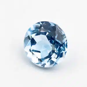 TOPAZE Bleue - Pierre facettée – Taille ronde brillant 9 x 7 mm - 3.15 cts