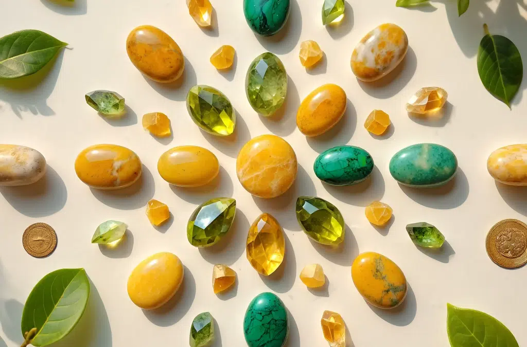 Pierres d’abondance : comment les pierres jaunes et vertes attirent prospérité, chance et croissance