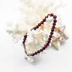 GRENAT ALMANDIN - Bracelet en perle de 4 mm facettée