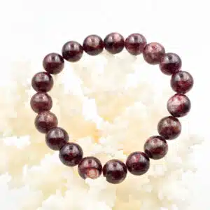 GRENAT ALMANDIN - Bracelet en perle de 10 mm