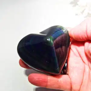 OBSIDIENNE OEIL CELESTE - Magnifique coeur de 6 cm