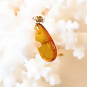 AMBRE doré - Joli Pendentif en forme de goutte