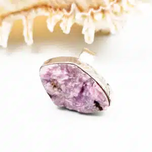 COBALTOCALCITE brute - Bague Argent 925/1000 réglable